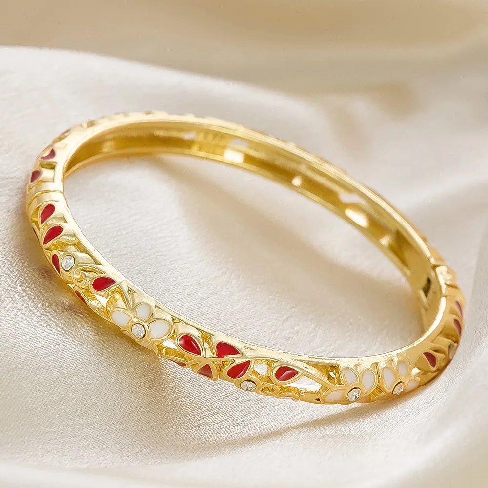 Jonc rouge et blanc en or l'héritage doré